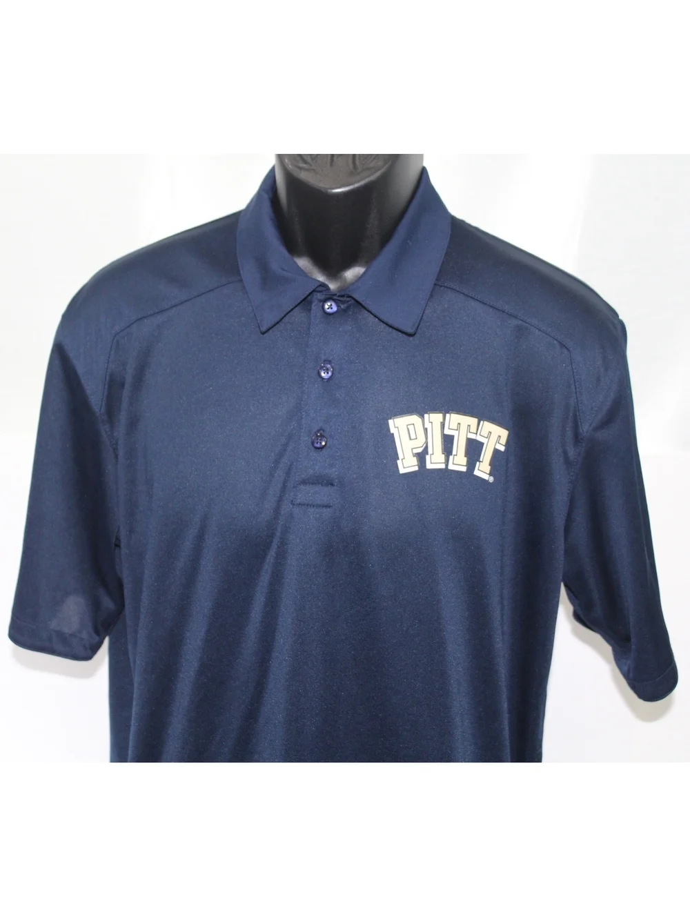 University of Pittsburgh Pitt Panthers Nike Dri-Fit Polo Shirt Mens Medium Navy